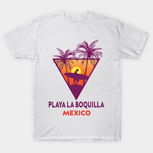 Retro Playa La Boquilla Mexico T-Shirt